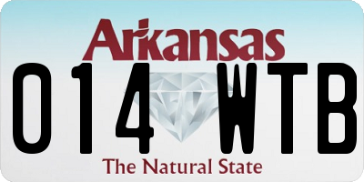 AR license plate 014WTB