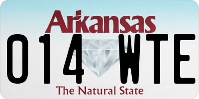 AR license plate 014WTE