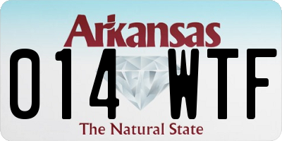 AR license plate 014WTF