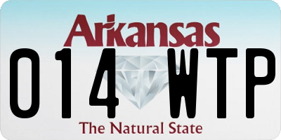 AR license plate 014WTP
