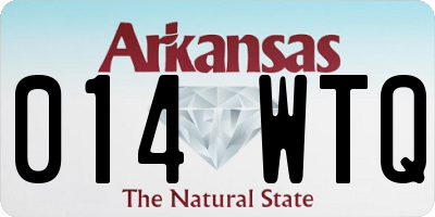 AR license plate 014WTQ