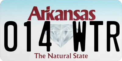 AR license plate 014WTR