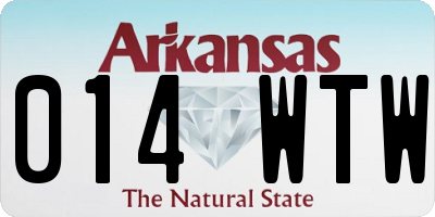 AR license plate 014WTW