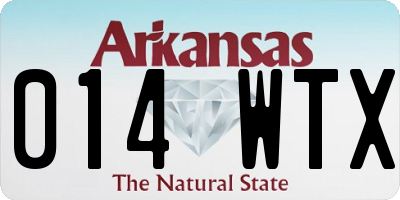 AR license plate 014WTX