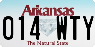 AR license plate 014WTY