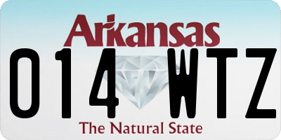 AR license plate 014WTZ