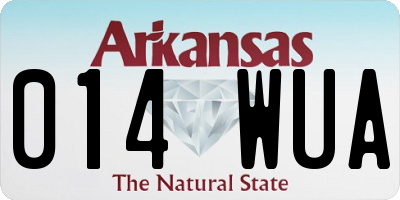 AR license plate 014WUA