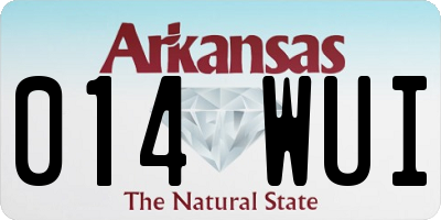 AR license plate 014WUI