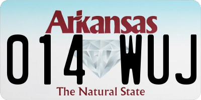 AR license plate 014WUJ