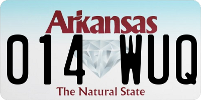 AR license plate 014WUQ