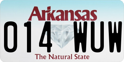 AR license plate 014WUW