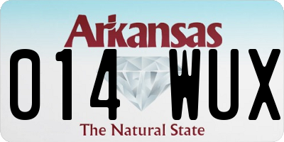 AR license plate 014WUX