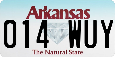 AR license plate 014WUY