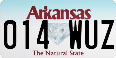 AR license plate 014WUZ