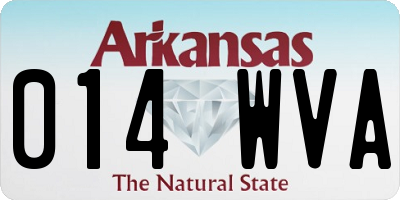 AR license plate 014WVA