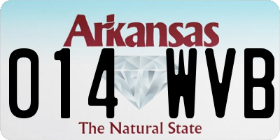 AR license plate 014WVB