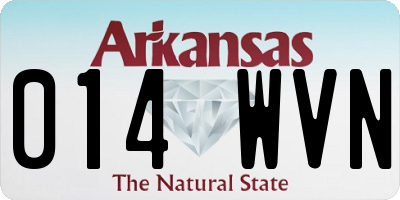 AR license plate 014WVN