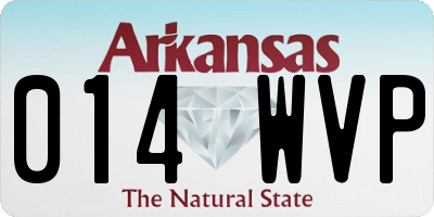 AR license plate 014WVP