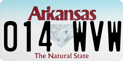 AR license plate 014WVW