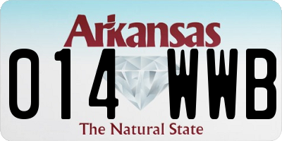 AR license plate 014WWB