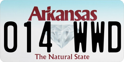 AR license plate 014WWD