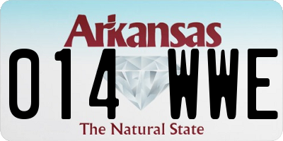 AR license plate 014WWE