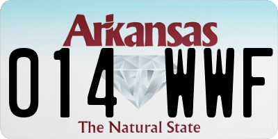 AR license plate 014WWF