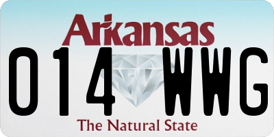 AR license plate 014WWG