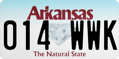 AR license plate 014WWK