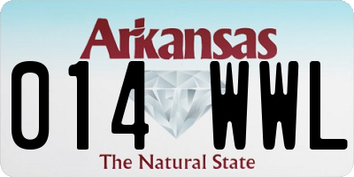 AR license plate 014WWL