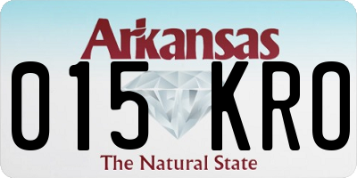 AR license plate 015KRO
