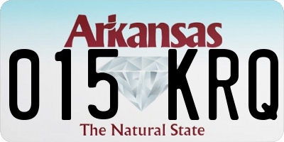 AR license plate 015KRQ
