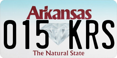 AR license plate 015KRS