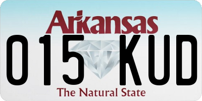 AR license plate 015KUD