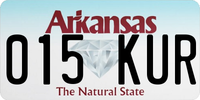AR license plate 015KUR