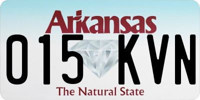 AR license plate 015KVN