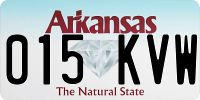 AR license plate 015KVW