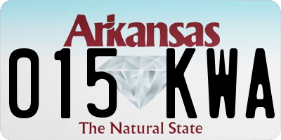 AR license plate 015KWA
