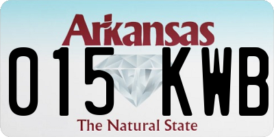 AR license plate 015KWB