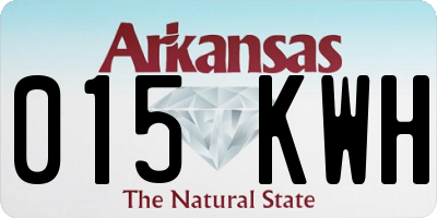 AR license plate 015KWH