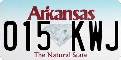 AR license plate 015KWJ