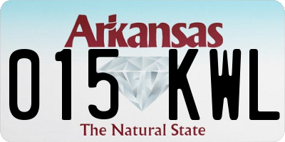 AR license plate 015KWL