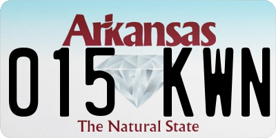 AR license plate 015KWN