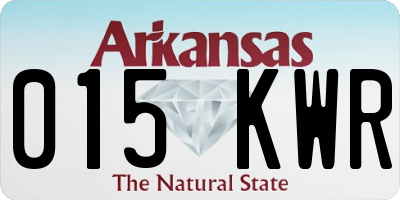 AR license plate 015KWR