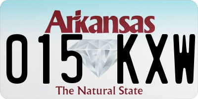 AR license plate 015KXW