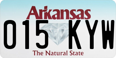 AR license plate 015KYW