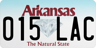 AR license plate 015LAC