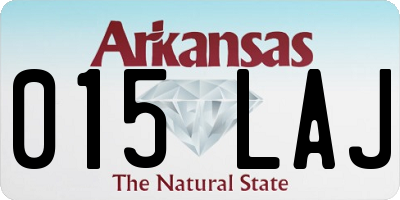 AR license plate 015LAJ