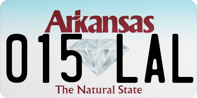AR license plate 015LAL