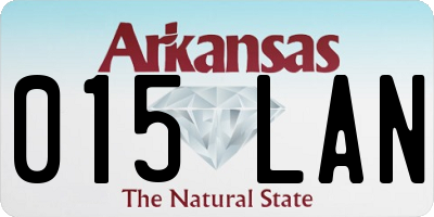 AR license plate 015LAN